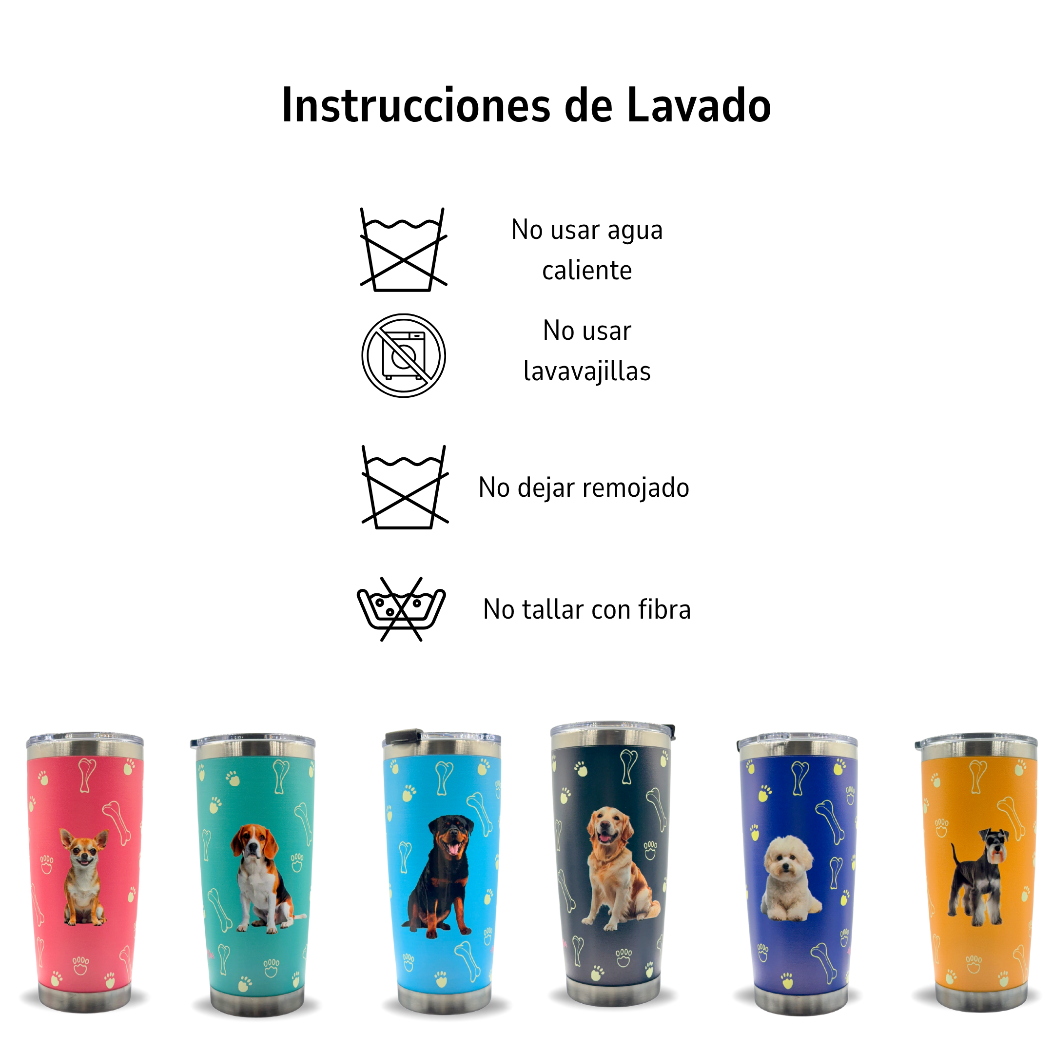 Image of Termo de Acero Inoxidable con Diseño de Perro Schnauzer