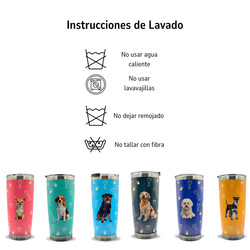 Image of Termo de Acero Inoxidable con Diseño de Perro Schnauzer