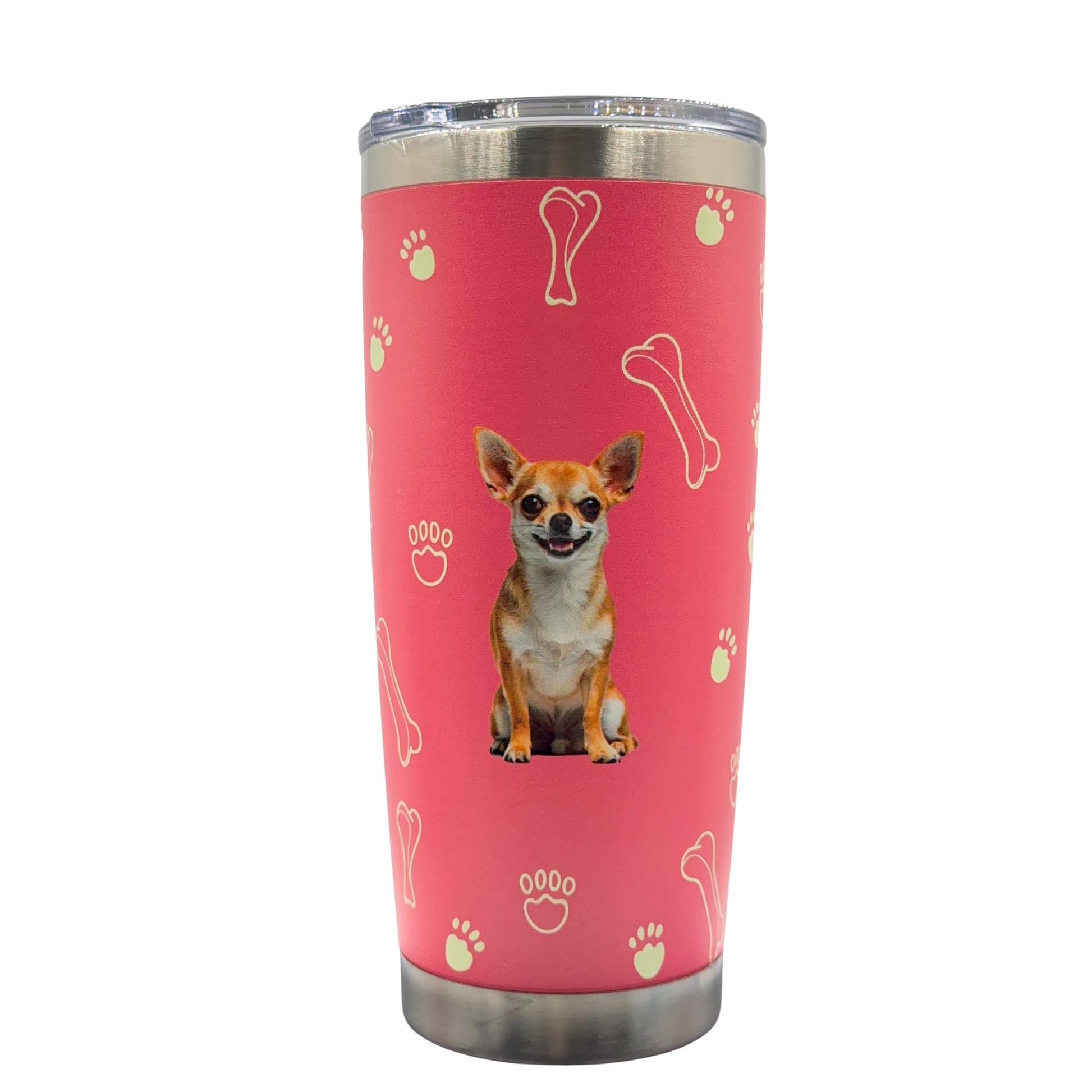 Termo de Acero Inoxidable con Diseño de Perro Chihuahua