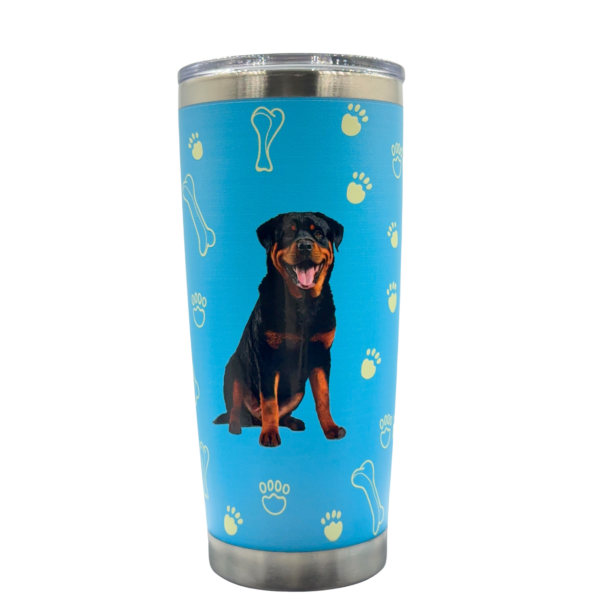 Termo de Acero Inoxidable con Diseño de Perro Rottweiler