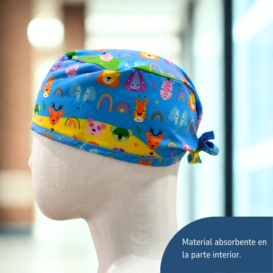 Gorro Médico Unisex - Estampado de Animals