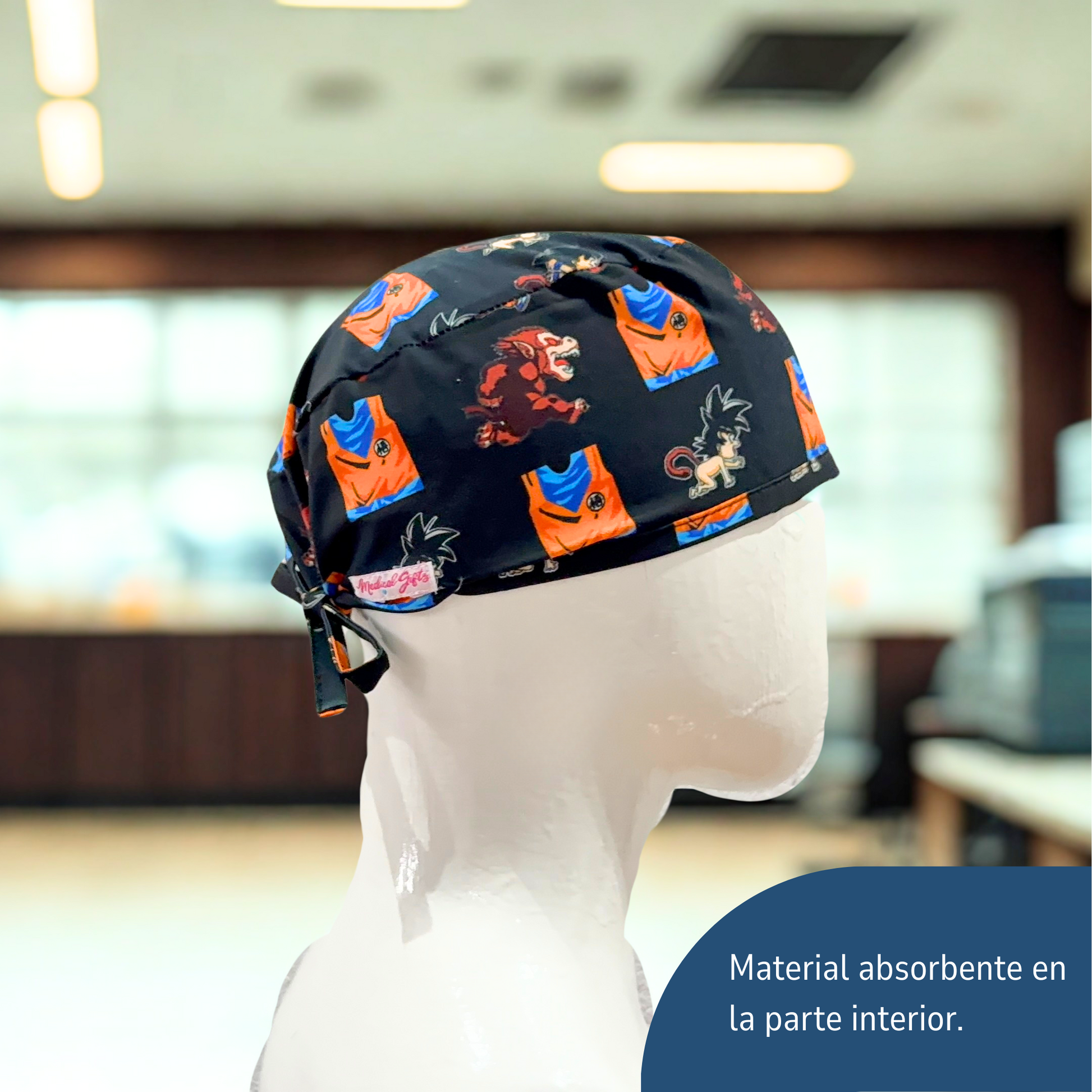 Gorro Médico Unisex - Estampado de Dragon Ball