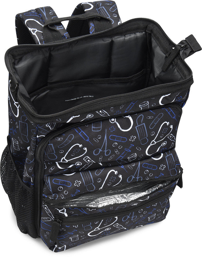 Mochila Black Medical Pattern NA00409 - The Ultimate Nursing