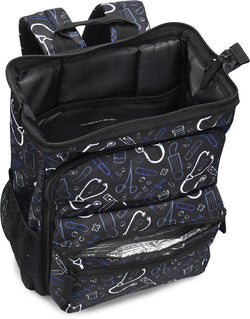 Image of Mochila Black Medical Pattern NA00409 - The Ultimate Nursing