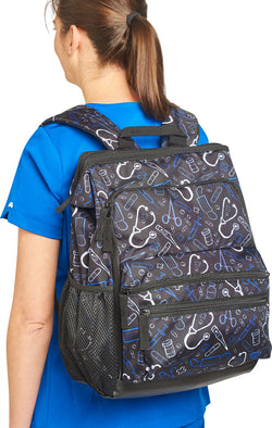 Image of Mochila Black Medical Pattern NA00409 - The Ultimate Nursing