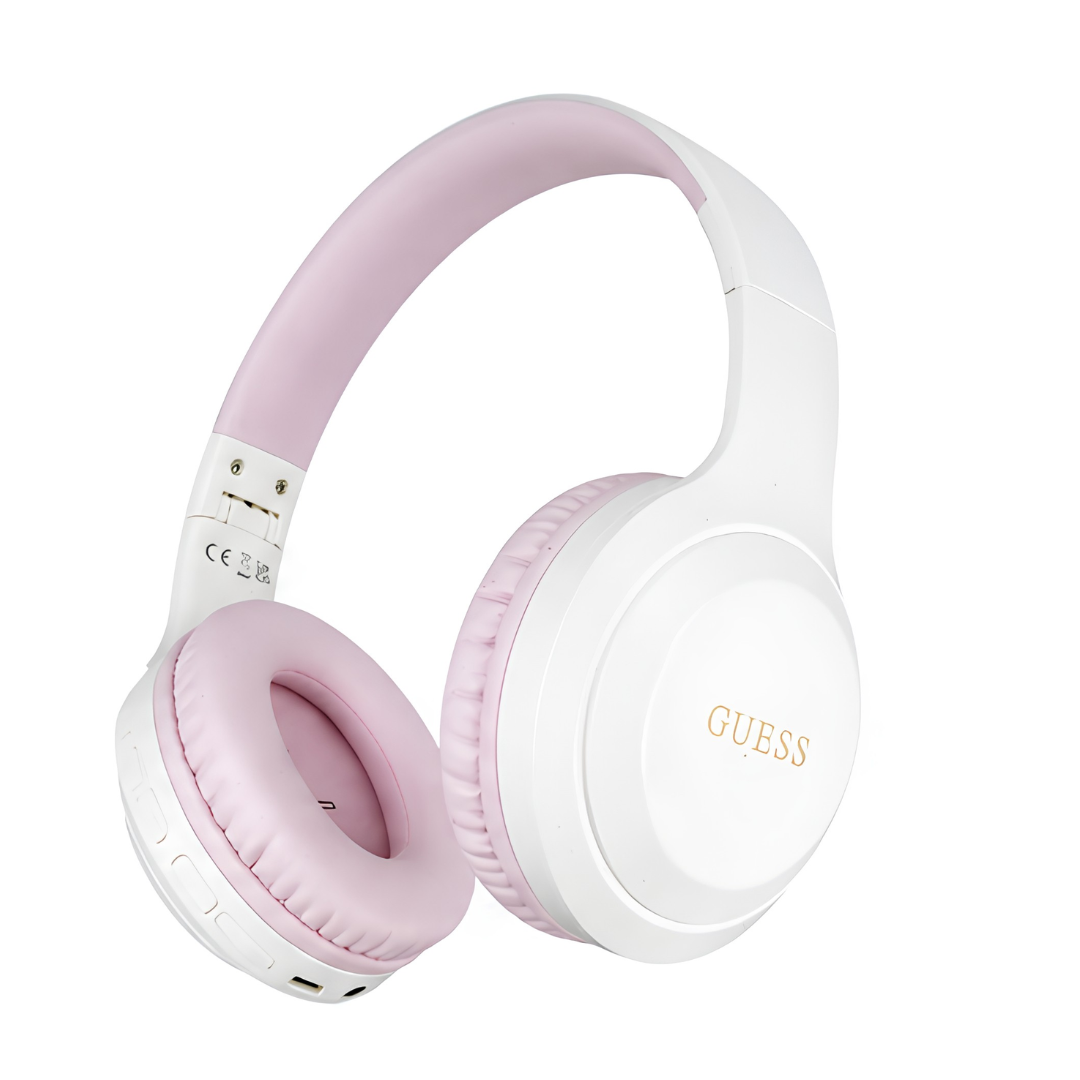 Image of Audífonos Guess Wireless logo pink