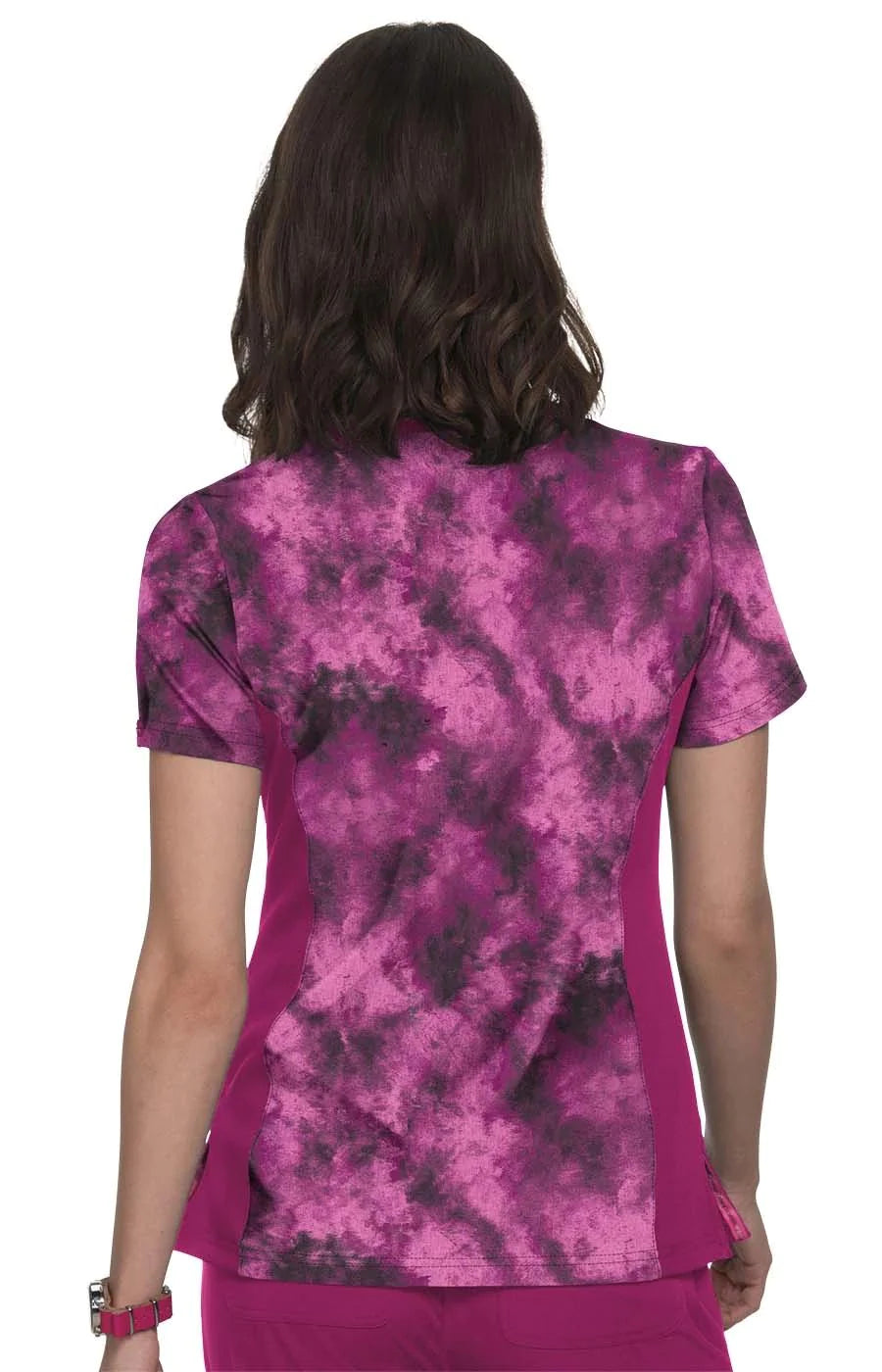 Collection of Filipina Raquel Heather Raspberry Tie Dye - Koi Lite Stretch in a gallery layout