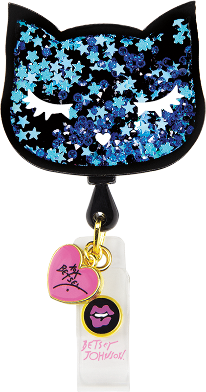 Portagafete Gato Azul Betsey Johnson